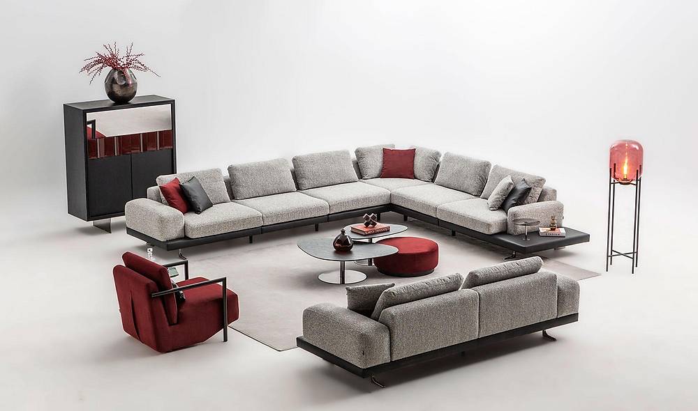 Focus Köşe Takımı - Gri Köşe Koltuk