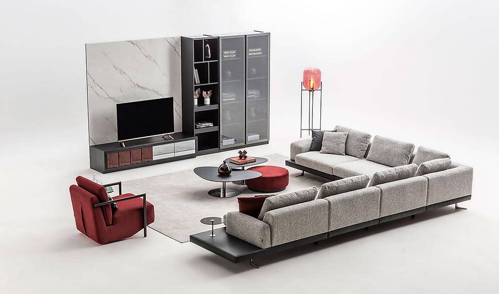 Focus Köşe Takımı - Gri Köşe Koltuk