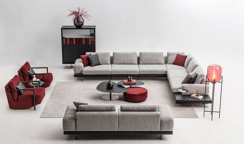 Focus Köşe Takımı - Gri Köşe Koltuk