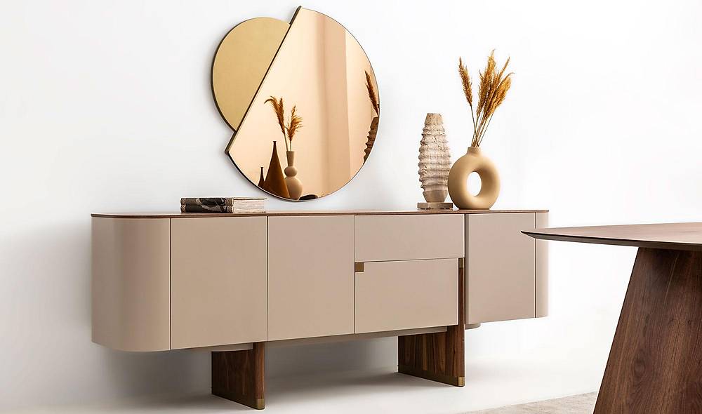 Penora Yemek Odası - Bej - Ceviz Yemek Odası