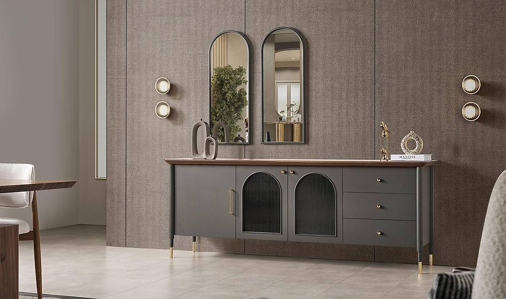 Farist Yemek Odası - Antrasit Yemek Odası