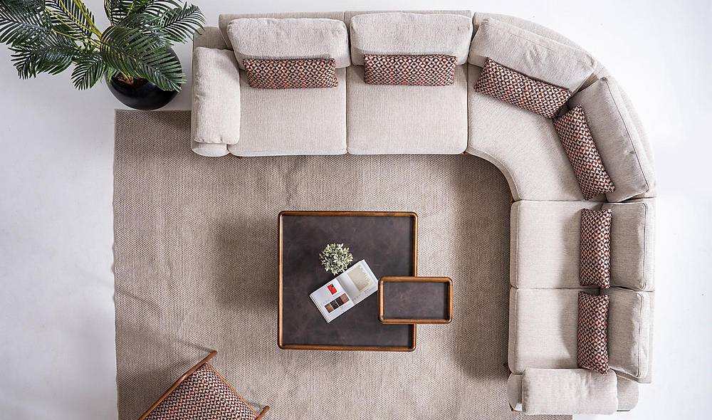 Almeda Köşe Takımı - Bordo Köşe Koltuk