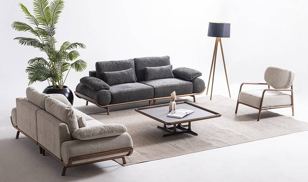 Almeda Koltuk Takımı - Gri Koltuk Takımı