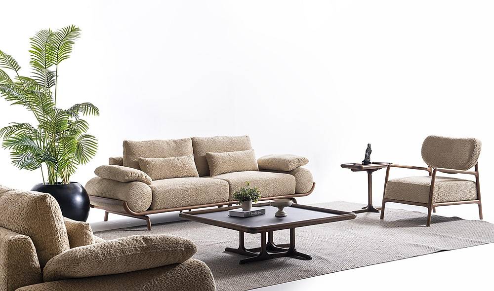 Almeda Koltuk Takımı - Bej Koltuk Takımı