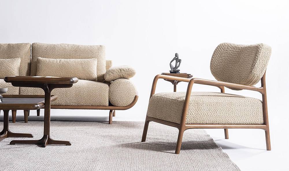 Almeda Koltuk Takımı - Bej Koltuk Takımı