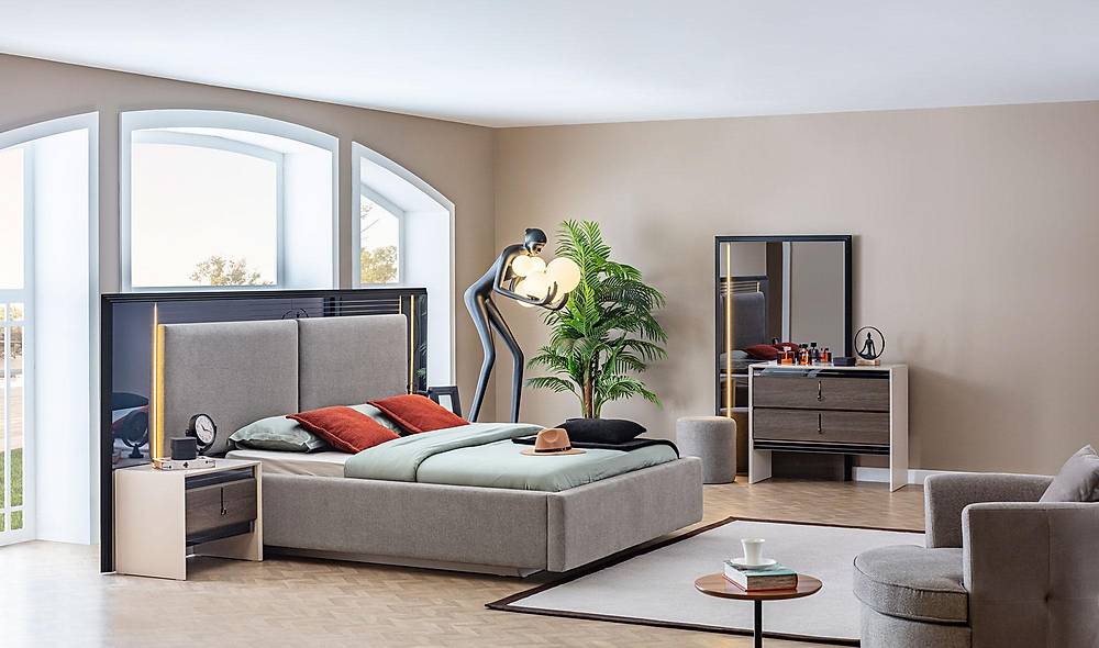 Rolete Bazalı Yatak Odası Yatak Odası