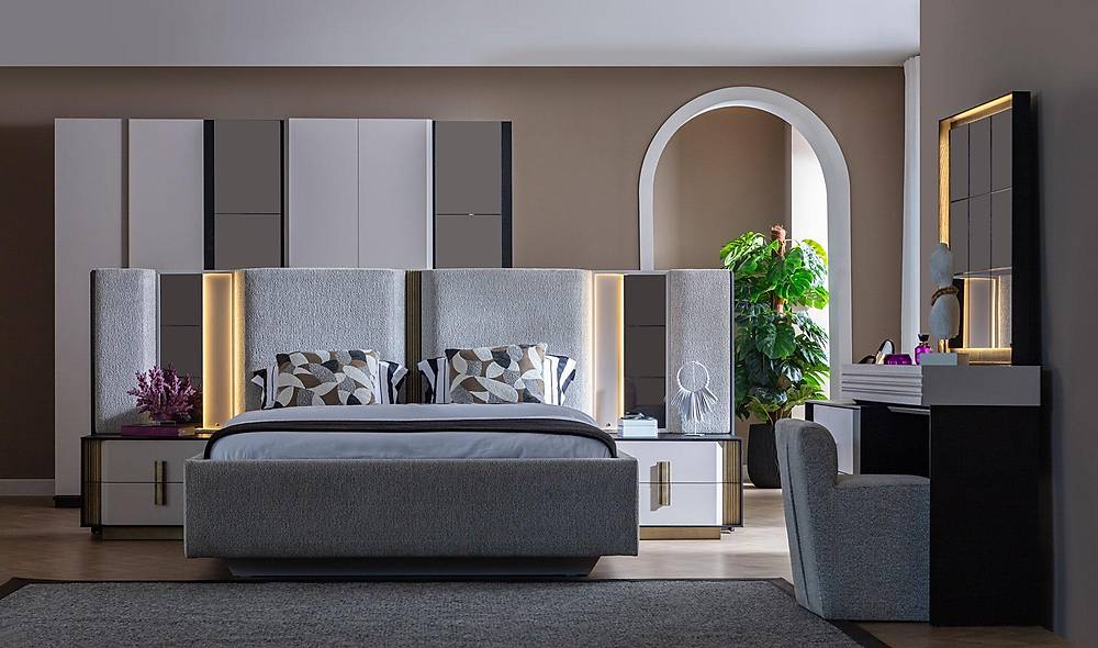 Münih Bazalı Yatak Odası Yatak Odası