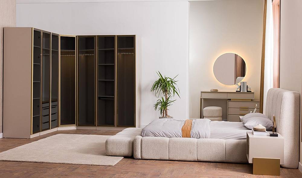 Bonny Yatak Odası - Köşe Dolaplı Köşe Dolap