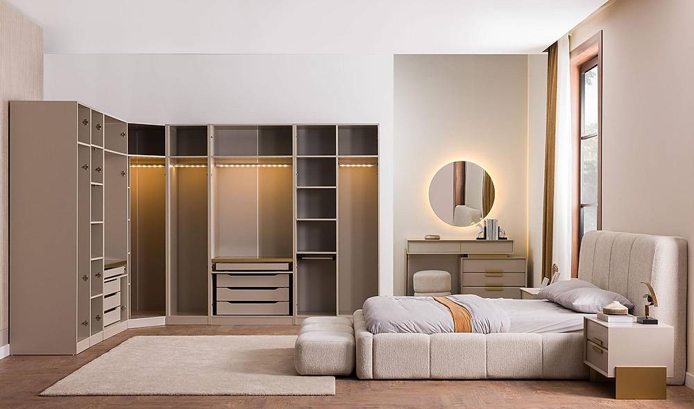Bonny Yatak Odası - Köşe Dolaplı Köşe Dolap