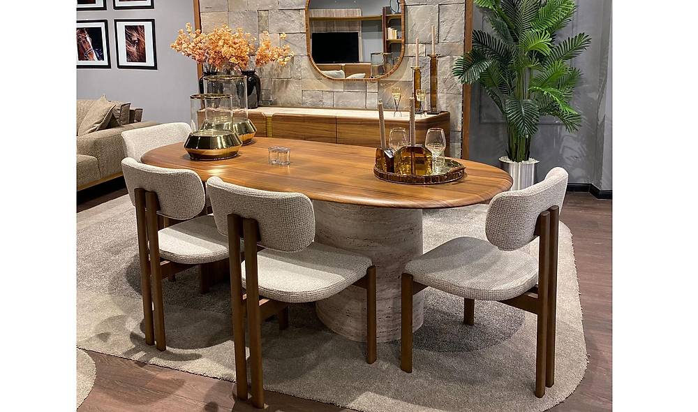 Messina Yemek Odası - Ceviz Yemek Odası