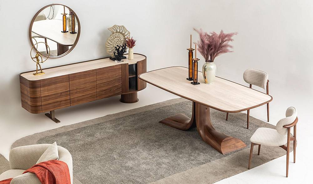 Messina Yemek Odası - Ceviz Yemek Odası