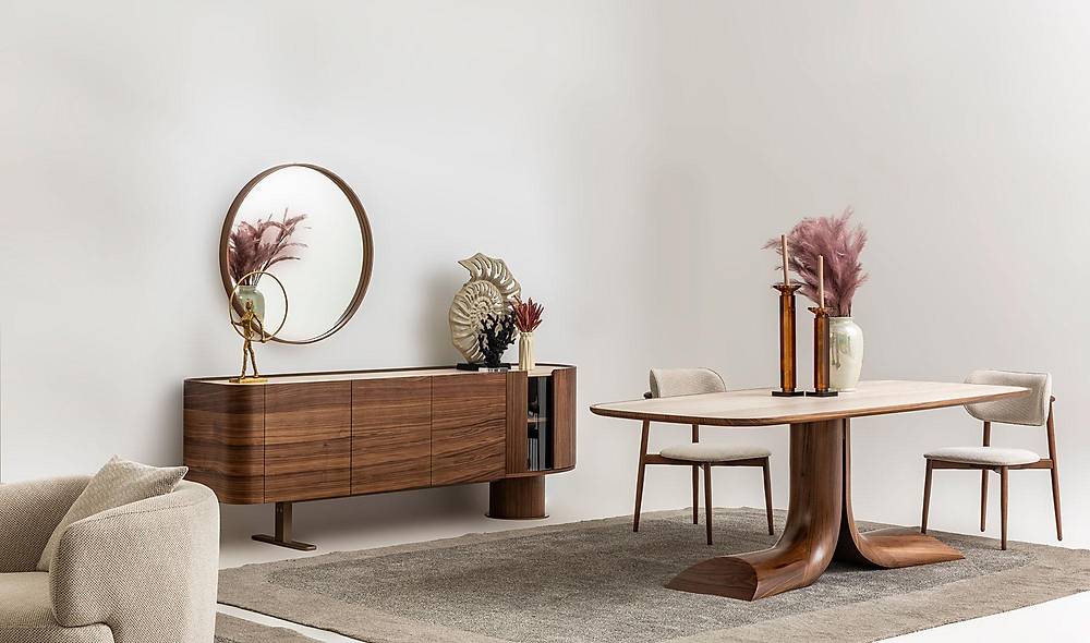 Messina Yemek Odası - Ceviz Yemek Odası