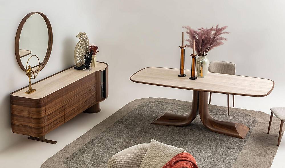 Messina Yemek Odası - Ceviz Yemek Odası