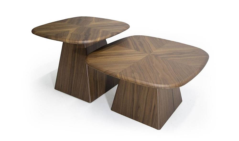 Bamia Orta Sehpa Seti - Ceviz Sehpa ve Aksesuar