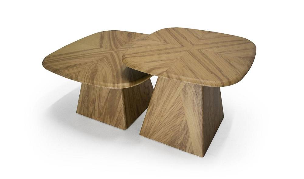 Bamia Orta Sehpa Seti - Meşe Sehpa ve Aksesuar