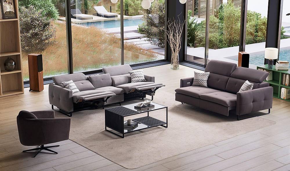 Alissa Motorlu Koltuk Takımı - Gri Koltuk Takımı