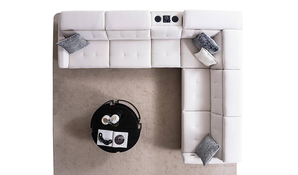 Alissa Motorlu Köşe Takımı - Krem Köşe Koltuk