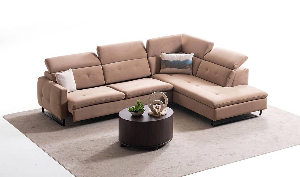 Alissa Motorlu Köşe Takımı - Kahve Köşe Koltuk