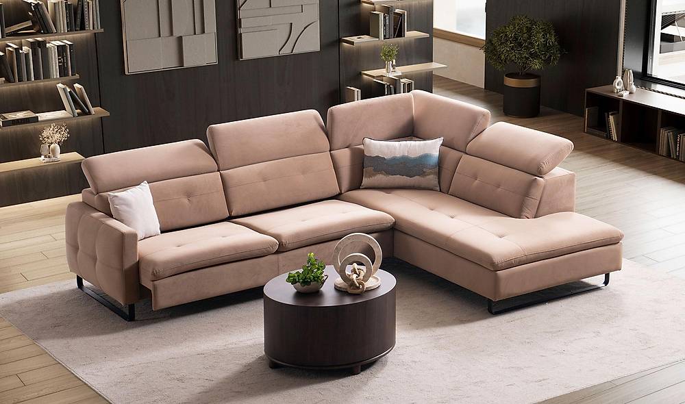 Alissa Motorlu Köşe Takımı - Kahve Köşe Koltuk