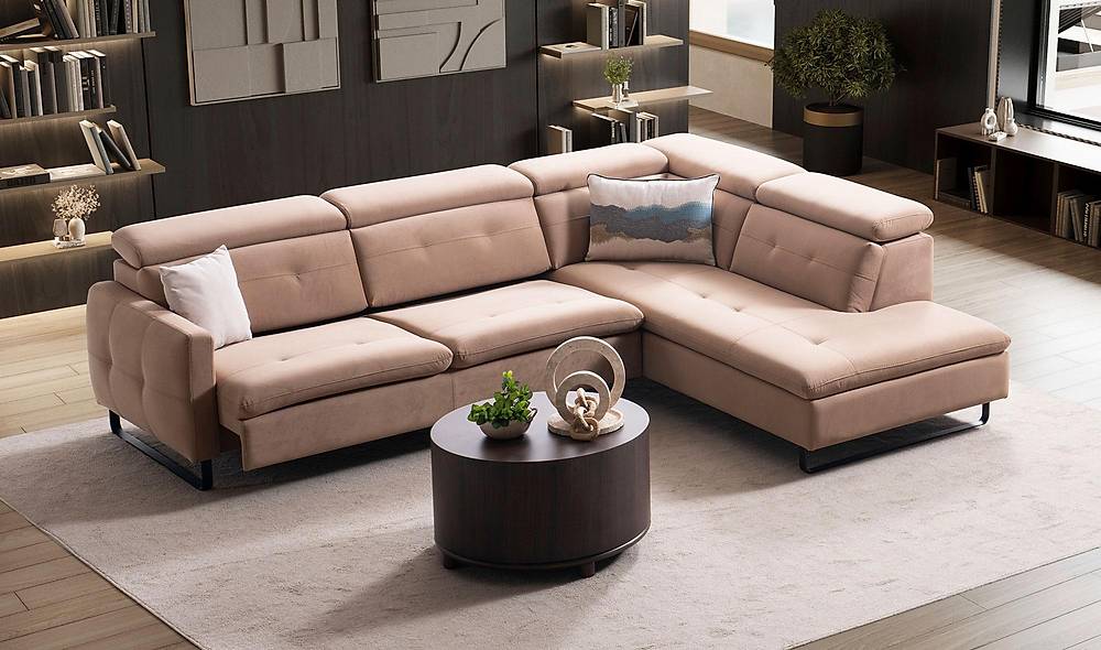 Alissa Motorlu Köşe Takımı - Kahve Köşe Koltuk