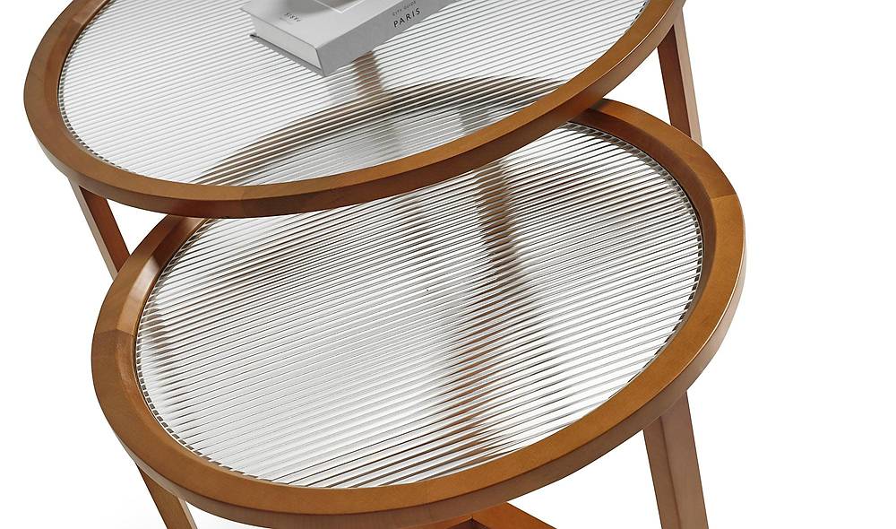 Castel Orta Sehpa Seti - Nervürlü Sehpa ve Aksesuar