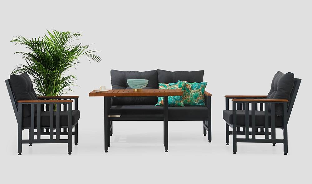 Alexis Bahçe Koltuk Takımı - Antrasit Bahçe Oturma Grubu