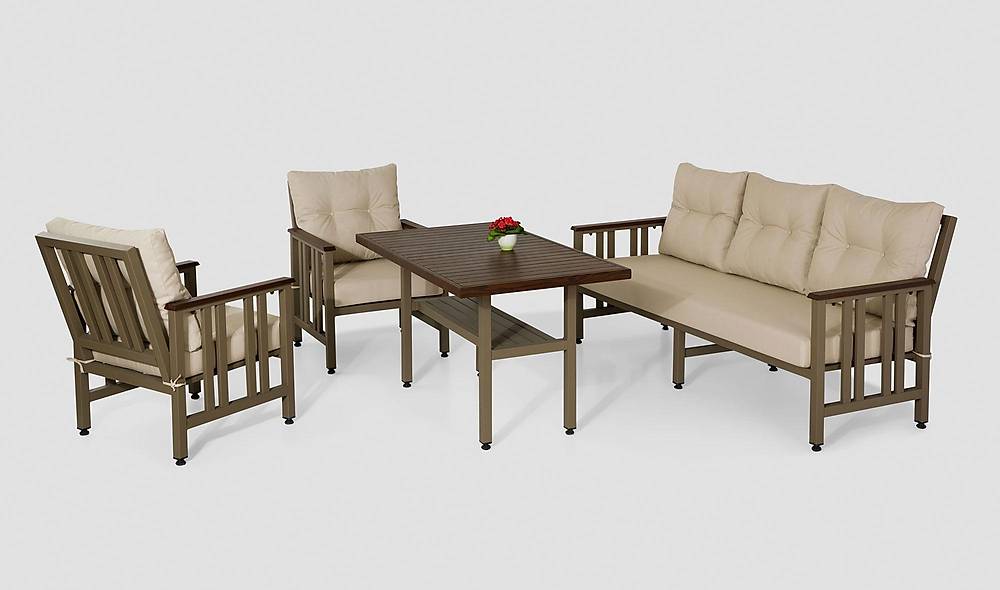 Alexis Bahçe Koltuk Takımı - Krem Bahçe Oturma Grubu