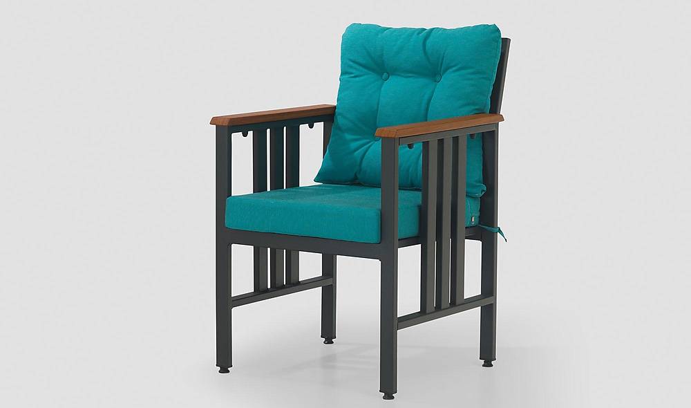 Alexis Balkon - Bahçe Çay Seti - Turkuaz Bahçe Masa Takımı