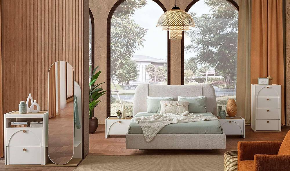 Lenora Yatak Odası - Beyaz Yatak Odası