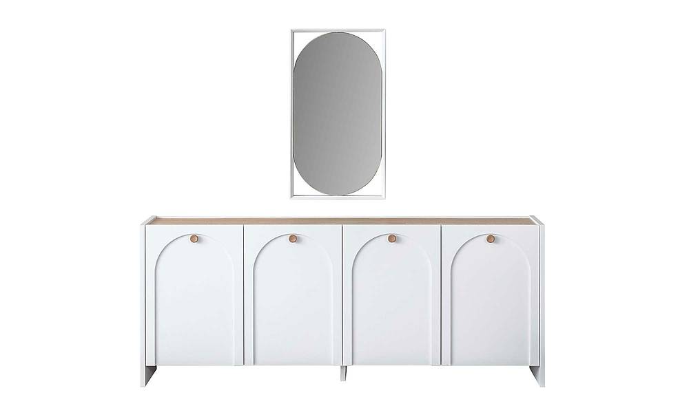 Lenora Yemek Odası - Beyaz Yemek Odası