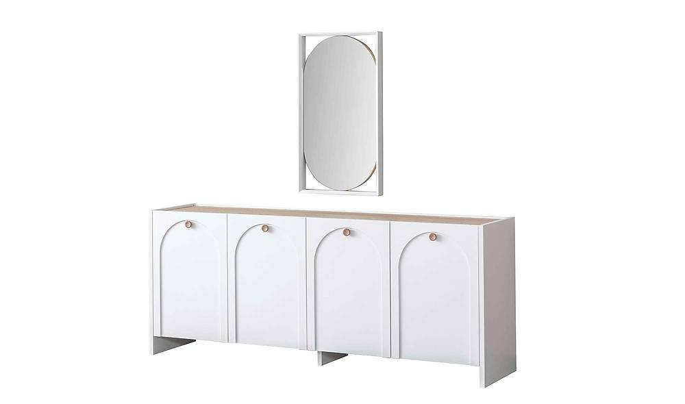 Lenora Yemek Odası - Beyaz Yemek Odası