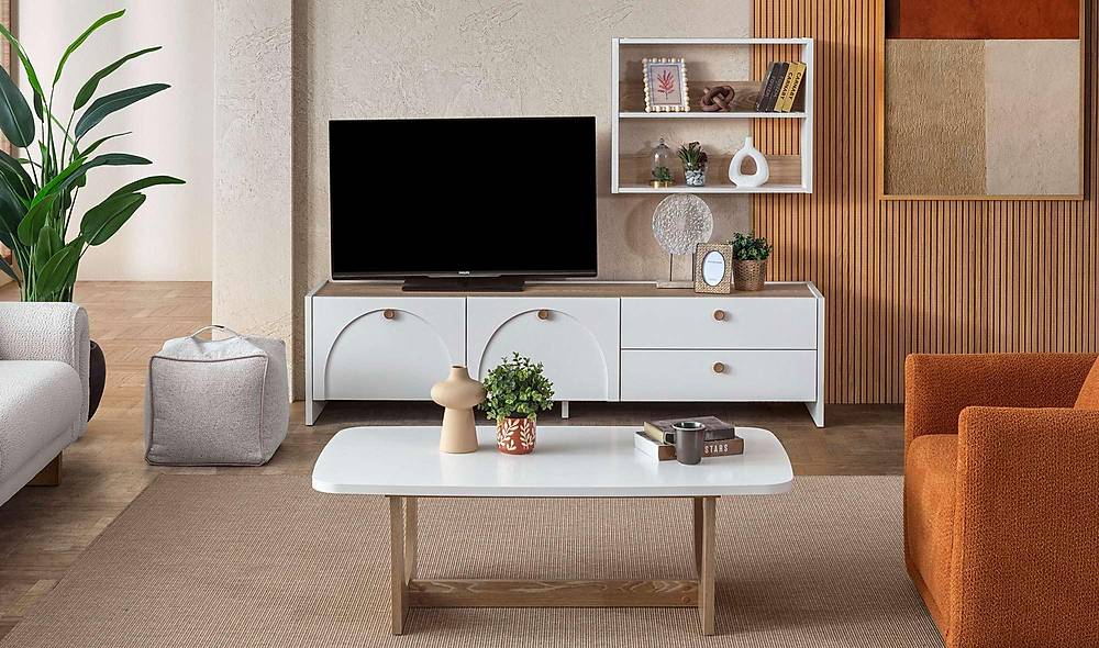 Lenora Tv Ünitesi - Beyaz TV Ünitesi