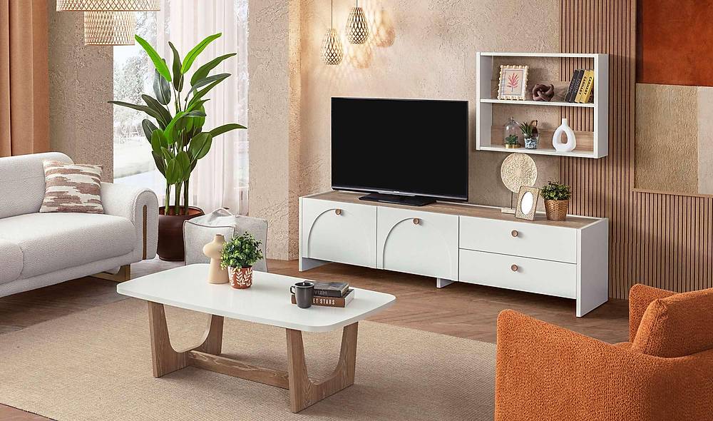Lenora Tv Ünitesi - Beyaz TV Ünitesi