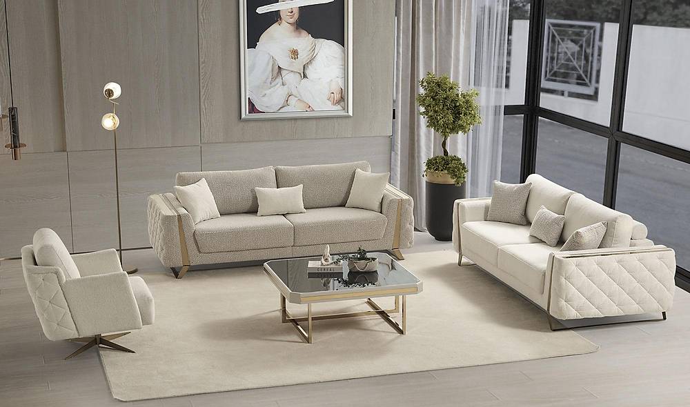 Armoda Koltuk Takımı - Krem Koltuk Takımı