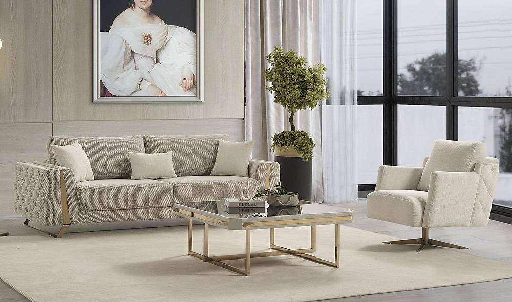 Armoda Koltuk Takımı - Krem Koltuk Takımı