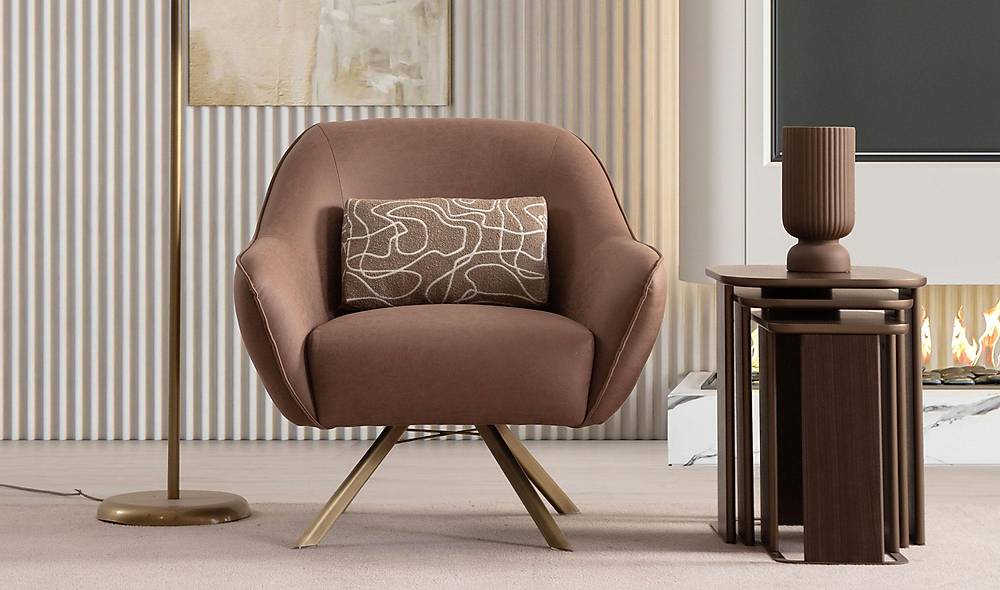 Almoda Koltuk Takımı - Kahve Koltuk Takımı