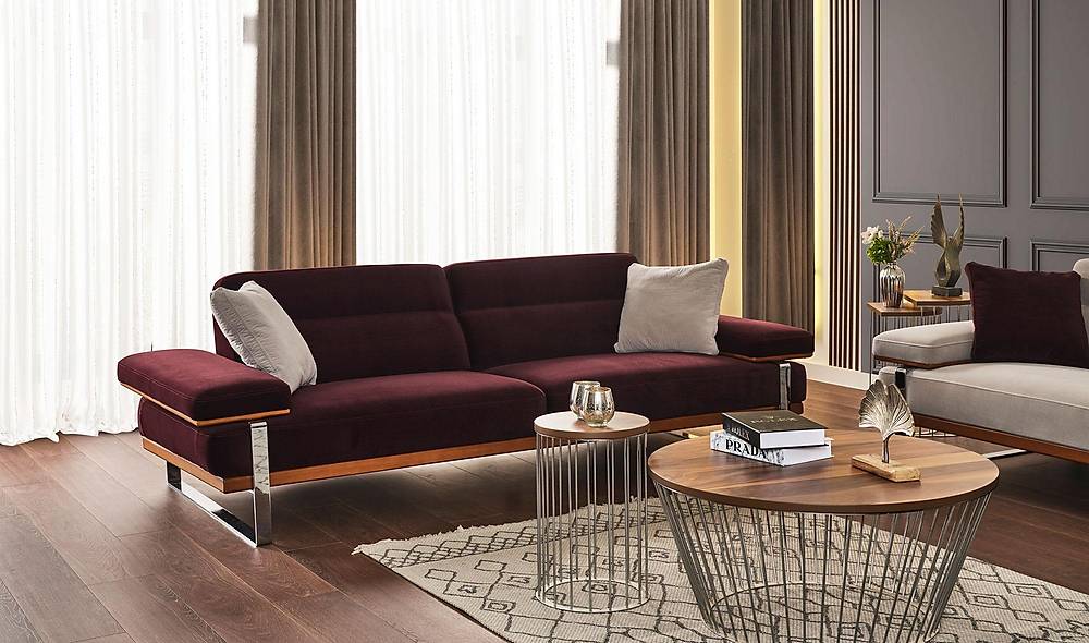 Aydam Koltuk Takımı - Bordo Koltuk Takımı