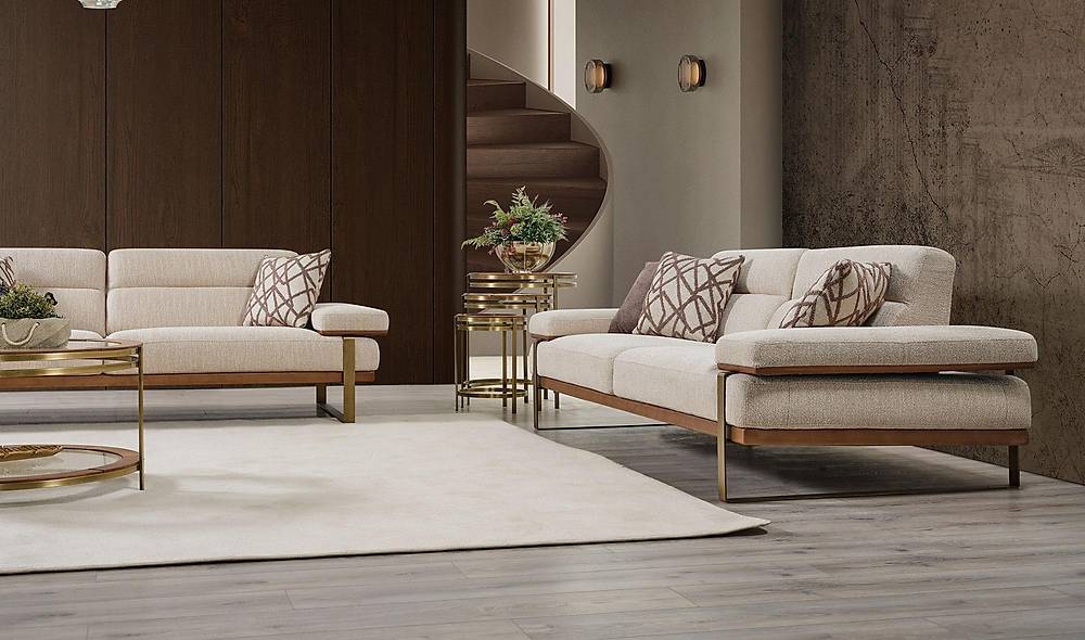 Aydam Koltuk Takımı - Bej Koltuk Takımı