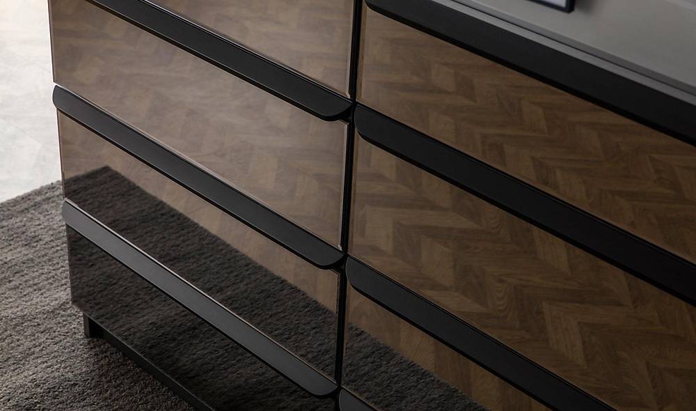 Palace Bazalı Yatak Odası - Köşe Dolaplı Köşe Dolap