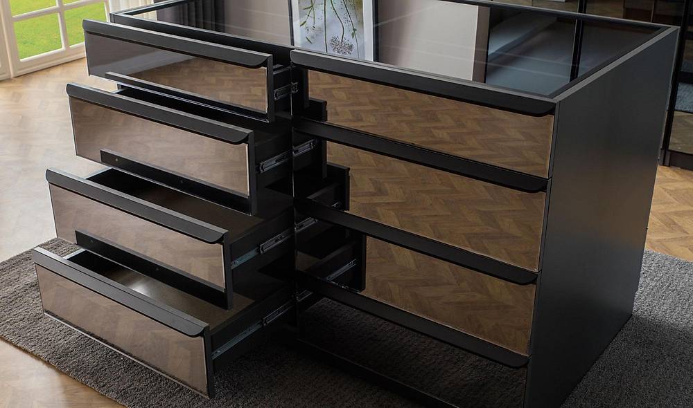 Palace Bazalı Yatak Odası - Köşe Dolaplı Köşe Dolap