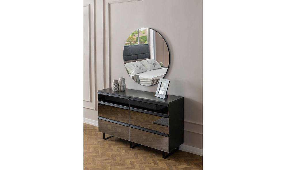 Palace Bazalı Yatak Odası - Köşe Dolaplı Köşe Dolap