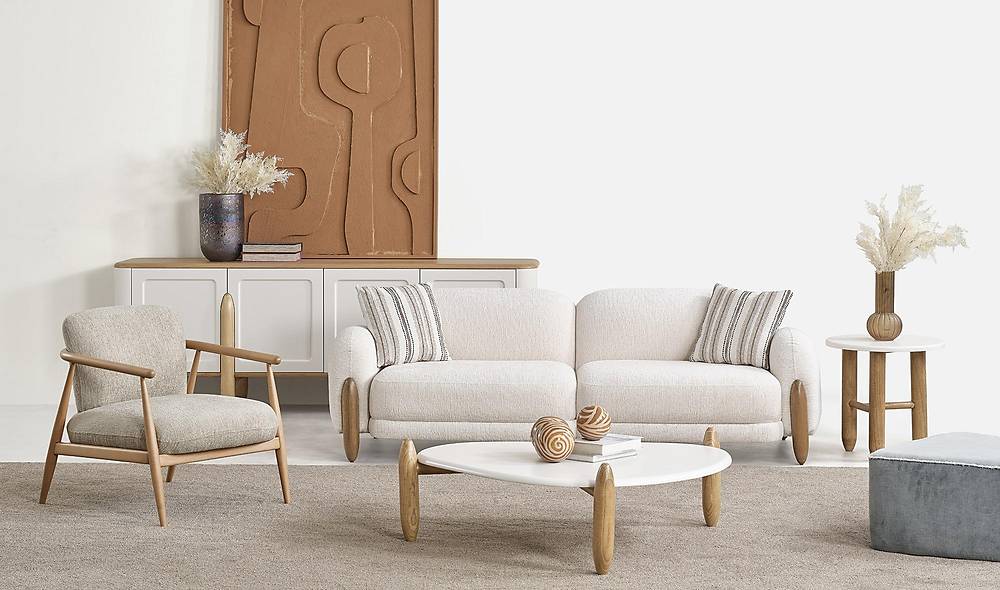 Buklet Koltuk Takımı - Ahşap Kollu Koltuk Takımı