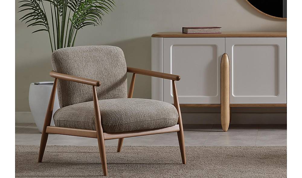 Buklet Koltuk Takımı - Ahşap Kollu Koltuk Takımı