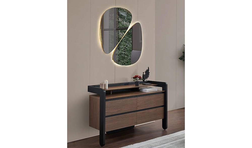 Bologna Bazalı Yatak Odası - Ceviz Yatak Odası