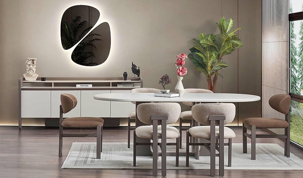 Bologna Yemek Odası - Krem Yemek Odası