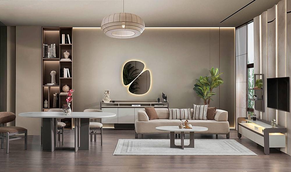 Bologna Yemek Odası - Krem Yemek Odası