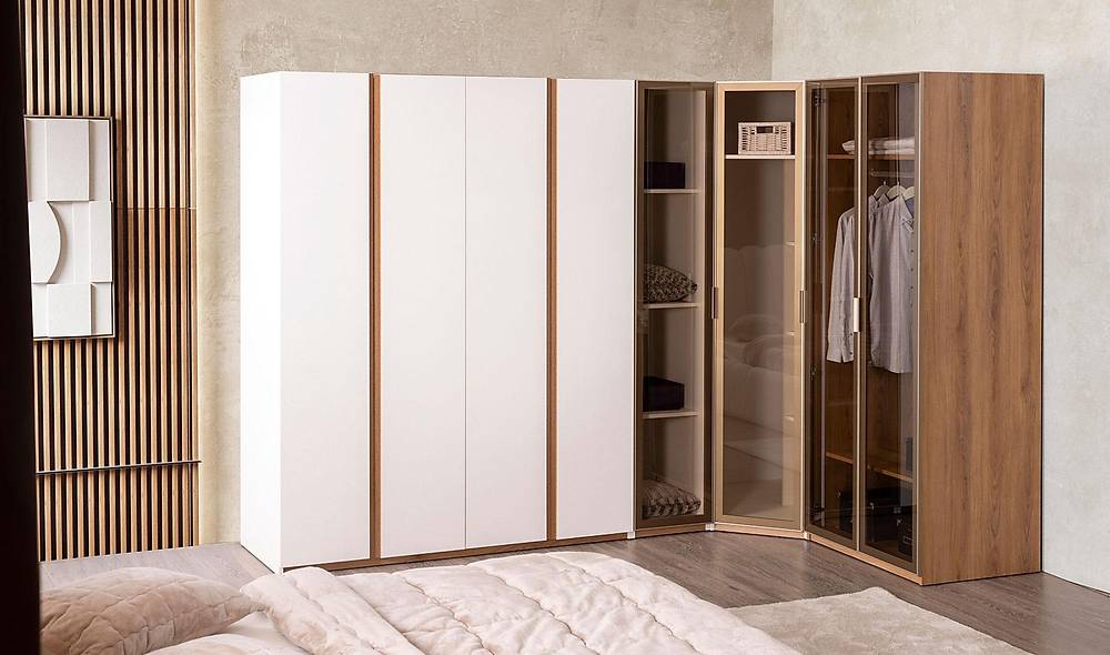 Vesta Yatak Odası - Köşe Dolaplı Köşe Dolap