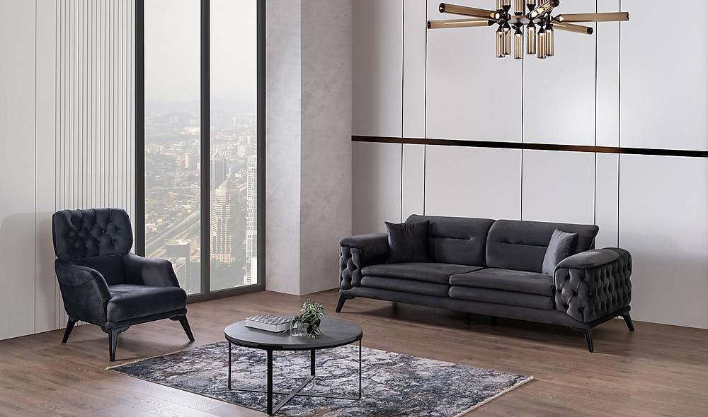 Vitalis Koltuk Takımı - Antrasit Koltuk Takımı