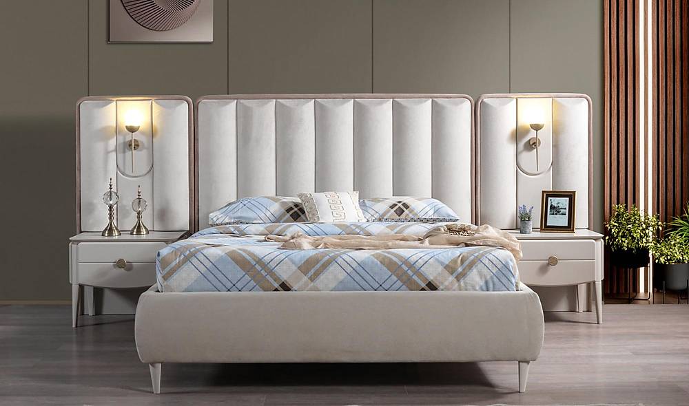 Petunya Bazalı Yatak Odası Yatak Odası