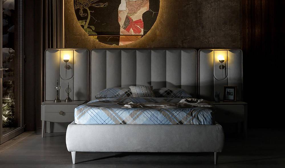 Petunya Bazalı Yatak Odası Yatak Odası